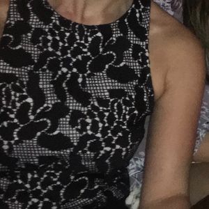 TOPSHOP Black lace criss cross back top